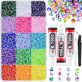 TINKRSTUFF 18000Pcs multicolor resin rhinestones in box