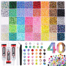 TINKRSTUFF 20000Pcs mixed-color resin rhinestones in a box