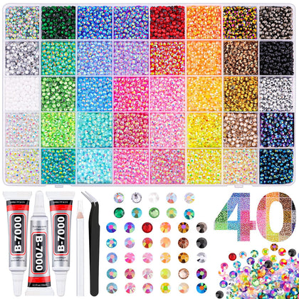 TINKRSTUFF 20000Pcs mixed-color resin rhinestones in a box