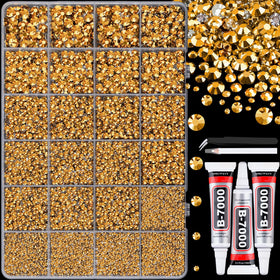 TINKRSTUFF 25000Pcs resin rhinestones assorted sizes in box