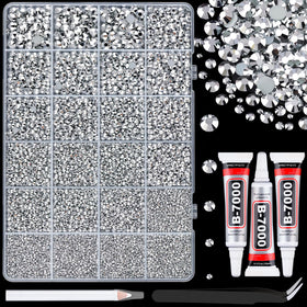 TINKRSTUFF 25000Pcs resin rhinestones box with 24 grids