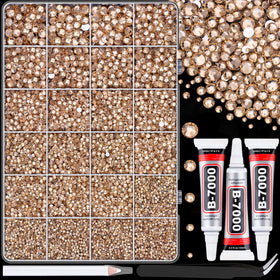 TINKRSTUFF 25000pcs rhinestones champagne colour in box