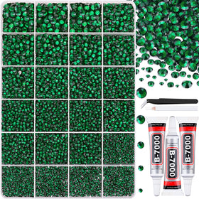 TINKRSTUFF 30000 Pcs Emerald Green Rhinestones front view