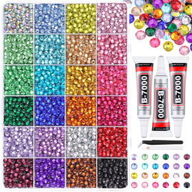 TINKRSTUFF 6600Pcs multicolor resin rhinestones box front view