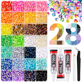 TINKRSTUFF 8500pcs resin rhinestones assorted colours in box