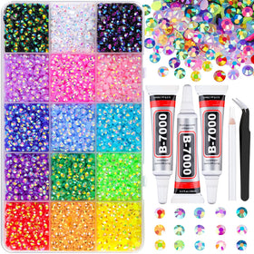 TINKRSTUFF 9000Pcs mixed-colour resin rhinestones in box