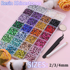 TINKRSTUFF assorted resin rhinestones in various colours and sizes
