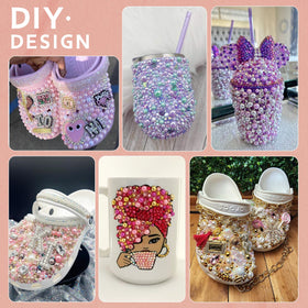 TINKRSTUFF flatback pearls and rhinestones in packaging