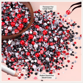 TINKRSTUFF flatback pearls and rhinestones in vibrant colours