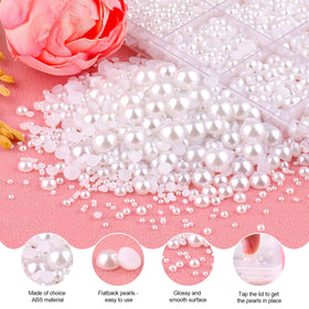 TINKRSTUFF flatback pearls used for nail art decoration