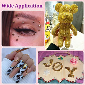 TINKRSTUFF Gold Rhinestones applied to a phone case