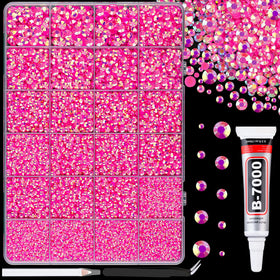 TINKRSTUFF Hot Pink AB Rhinestones 25000 Pcs box front view