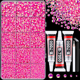 TINKRSTUFF Hot Pink AB Rhinestones box front view