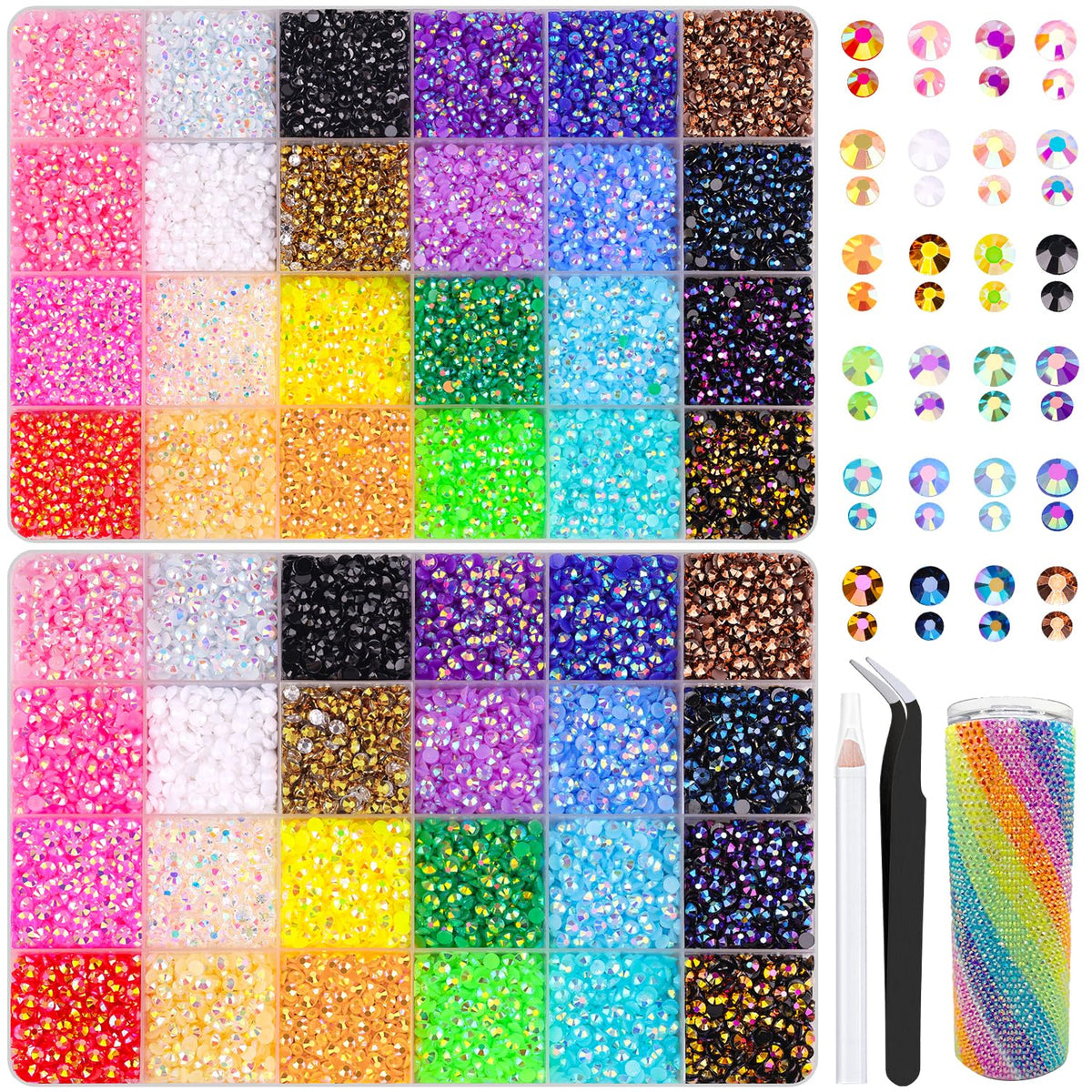 TINKRSTUFF Jelly Rhinestones Bedazzler Kit with 2 boxes and tools