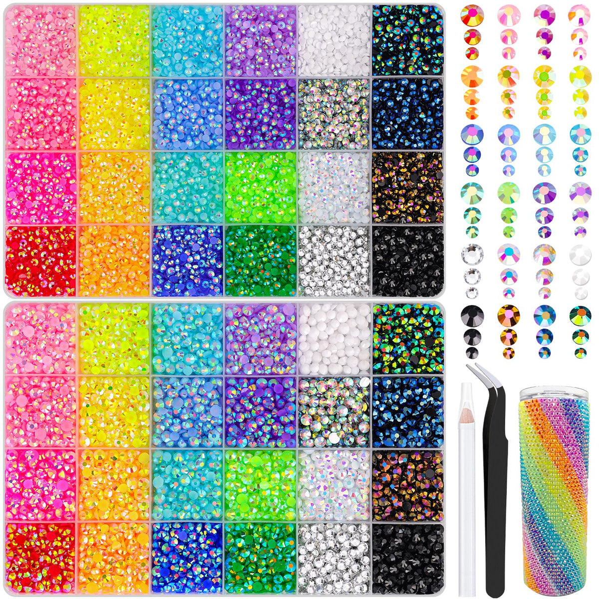 TINKRSTUFF Jelly Rhinestones Bedazzler Kit with 22000 mixed-color gems