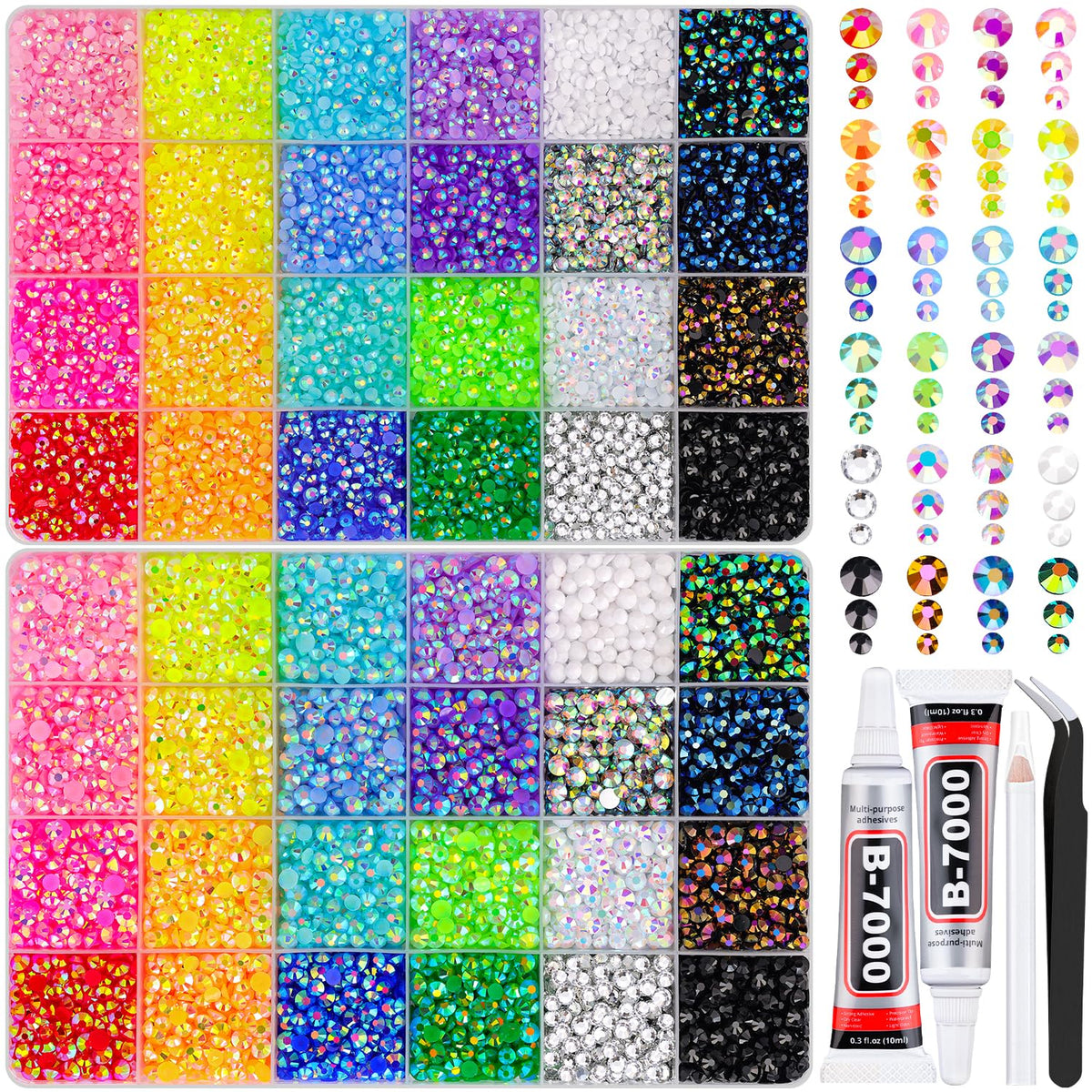TINKRSTUFF Jelly Rhinestones Bedazzler Kit with 22000 mixed-color rhinestones