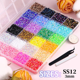 TINKRSTUFF mixed-color 3mm rhinestones in a grid