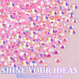 TINKRSTUFF Resin Jelly Rhinestones Light Pink AB application on phone case