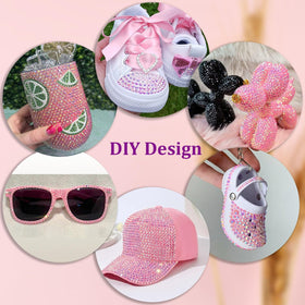 TINKRSTUFF resin rhinestones arranged in a crafting project