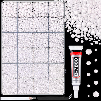 TINKRSTUFF Resin Rhinestones white 2-6mm mixed sizes box front view