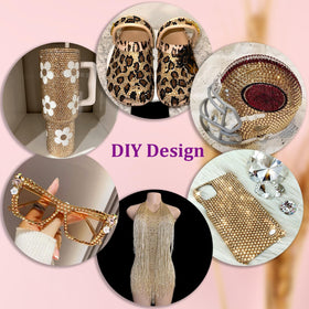 TINKRSTUFF rhinestones applied on a pair of shoes