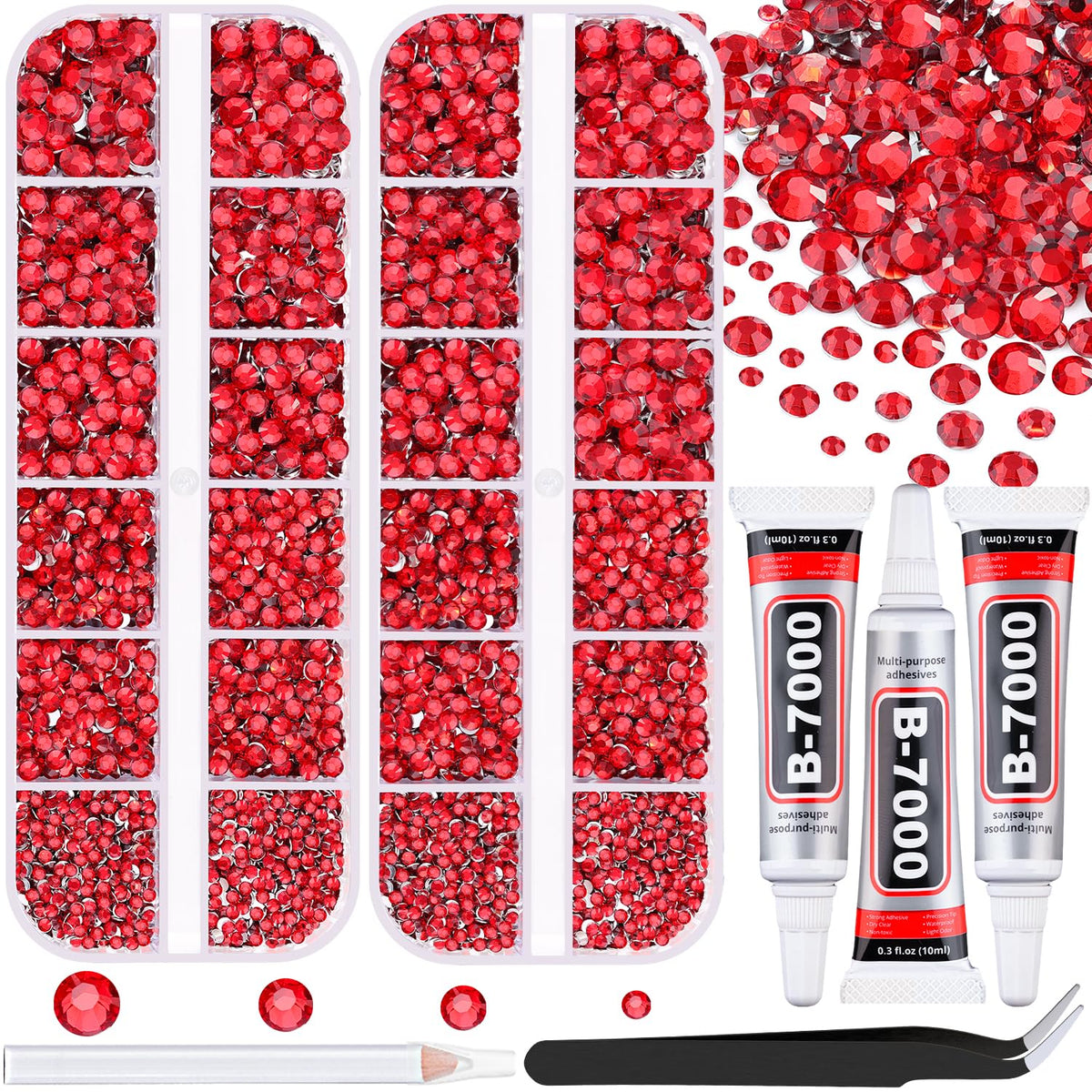 TINKRSTUFF Rhinestones Craft Kit with 2 boxes and B7000 glue