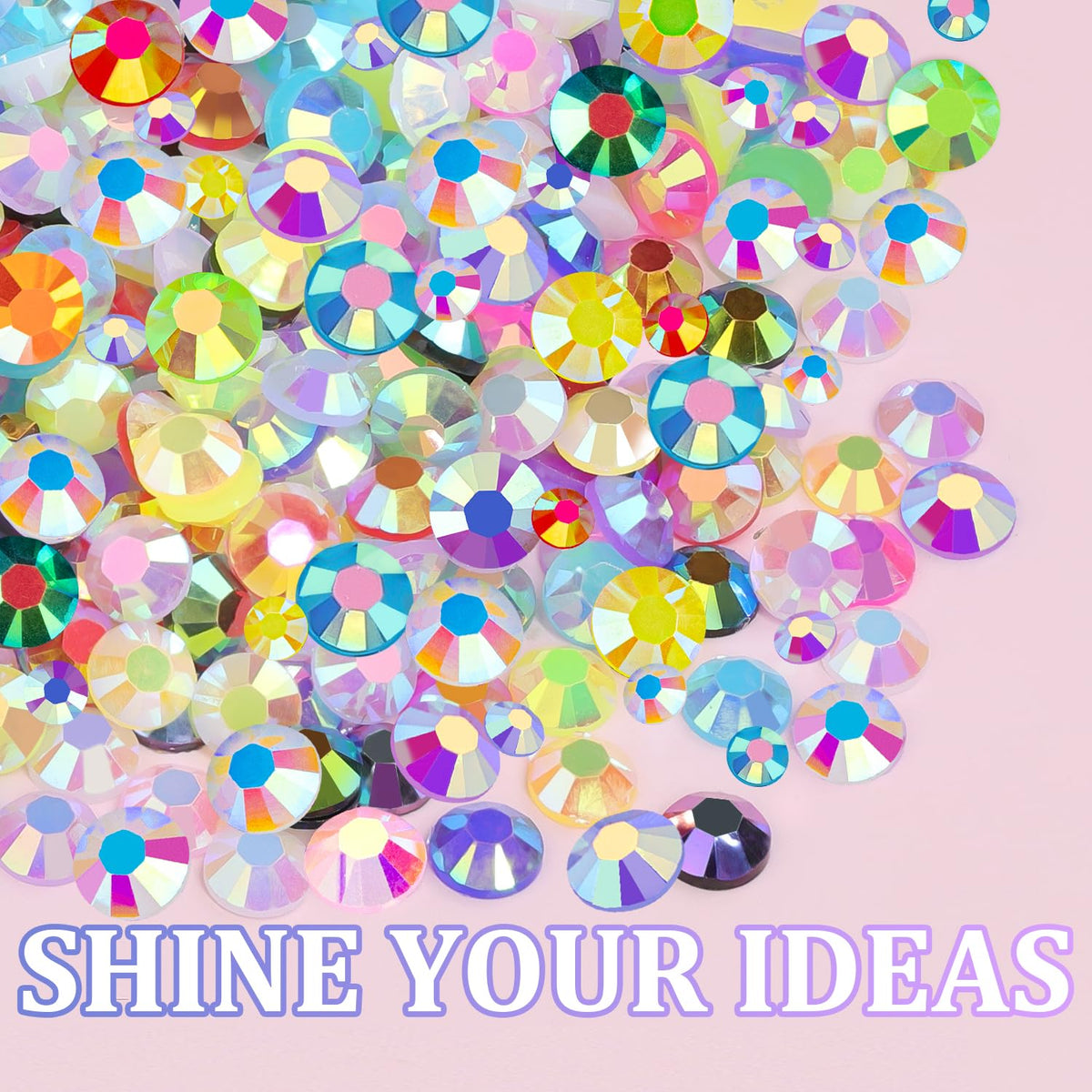 TINKRSTUFF rhinestones displayed in storage box with grids