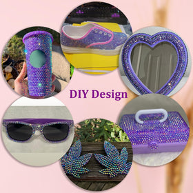 TINKRSTUFF rhinestones used on a decorated tumbler
