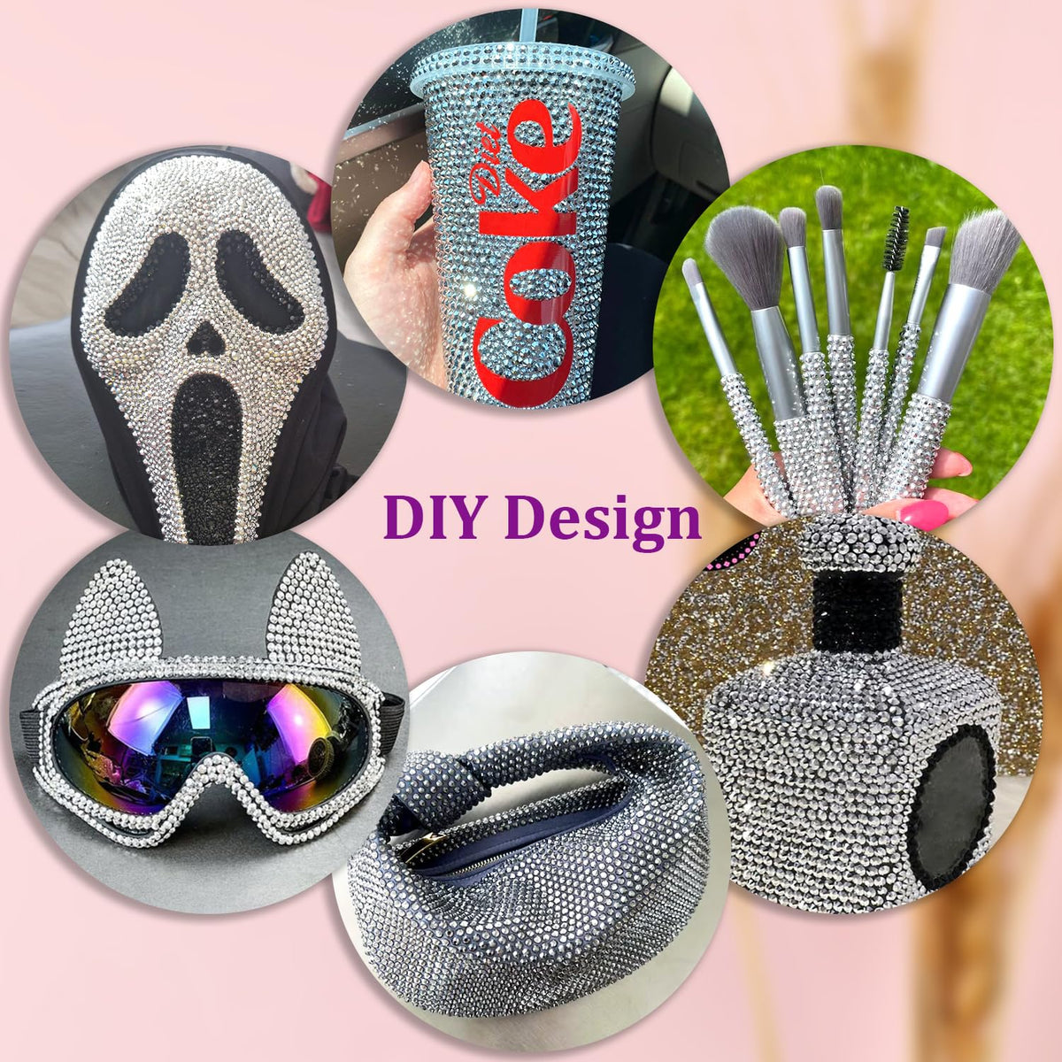 TINKRSTUFF rhinestones used on a decorated tumbler