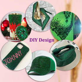 TINKRSTUFF Rhinestones used on a decorated tumbler