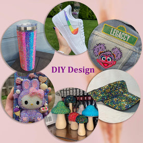 TINKRSTUFF rhinestones used on decorated tumbler