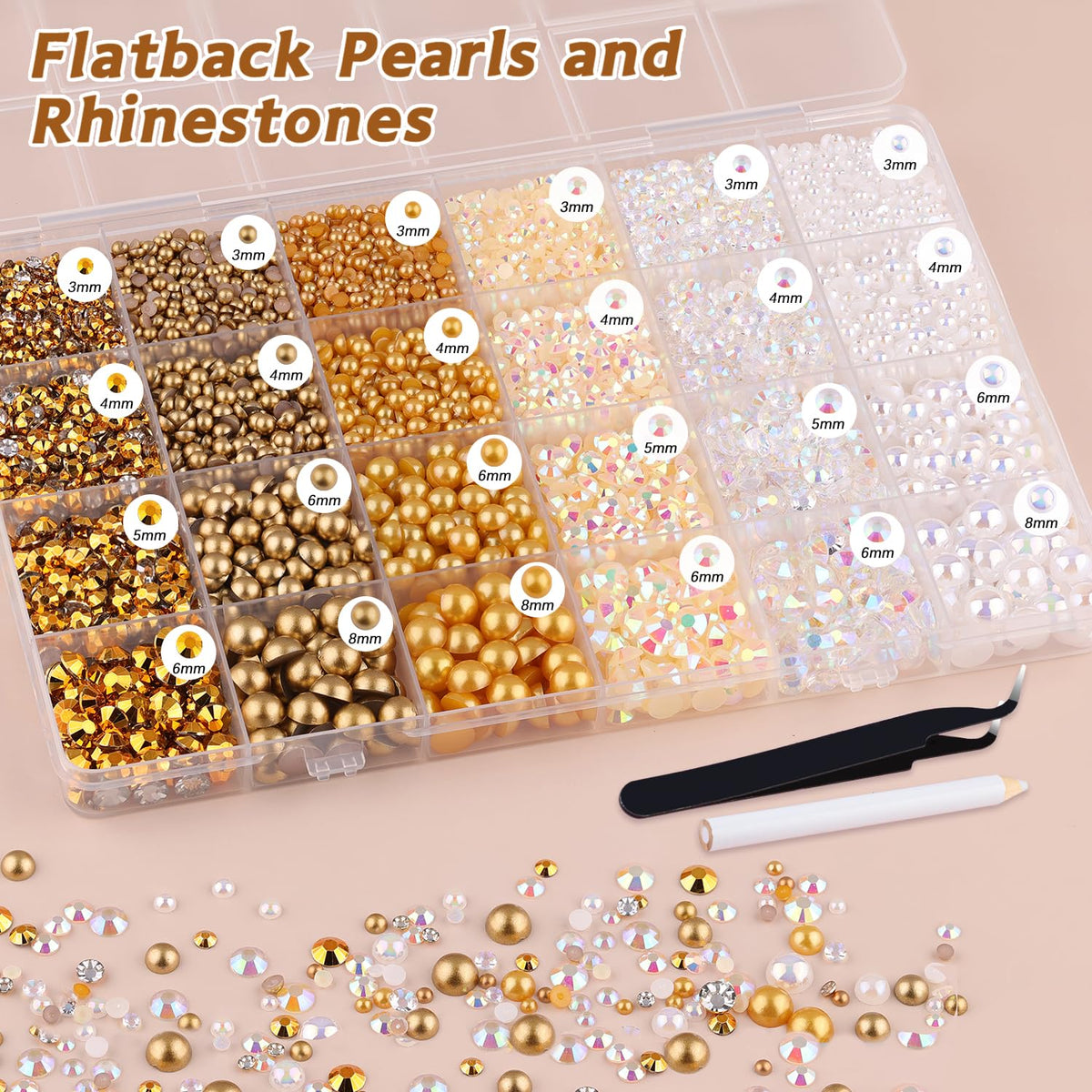 TINKRSTUFF rhinestones with shiny AB surface