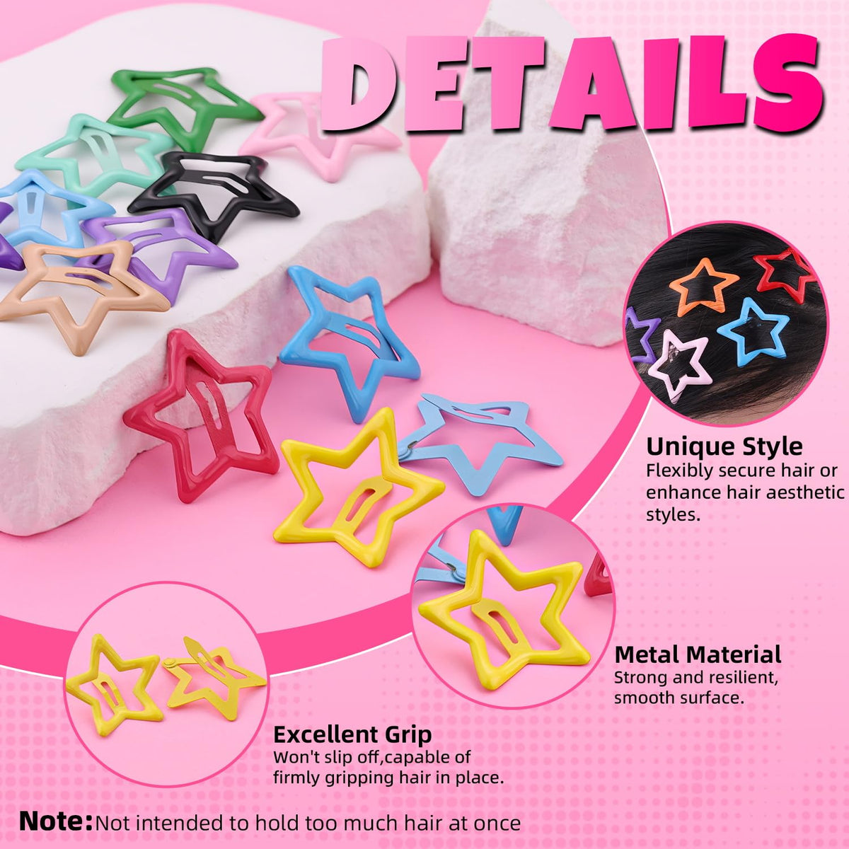 TINKRSTUFF star hair clips arranged in a pattern