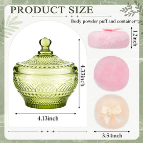 Tioncy glass puff container side view