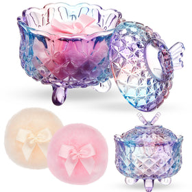 Tioncy Powder Container and Puff Set with butterfly design