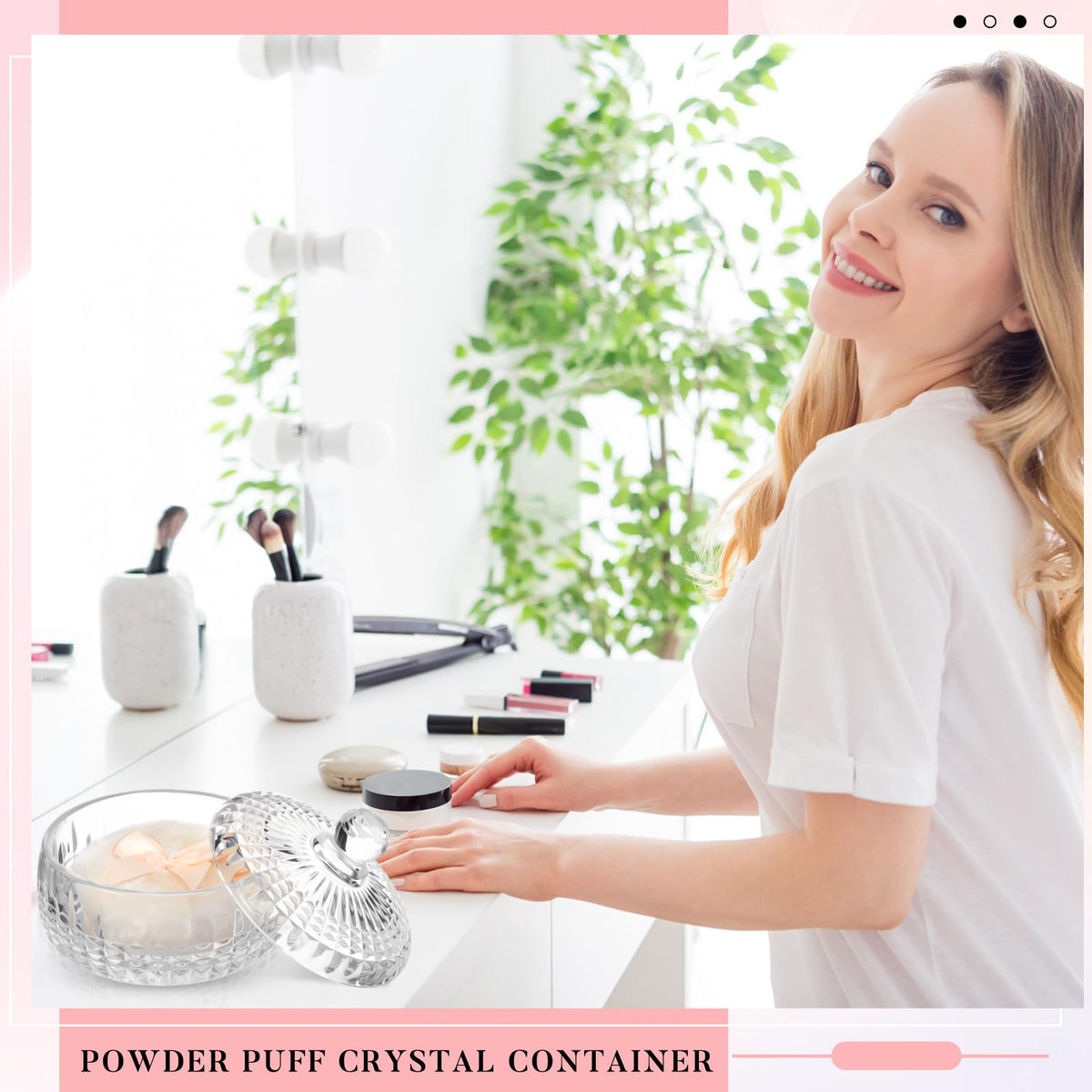 Tioncy powder puff container used for jewelry storage