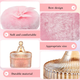 Tioncy powder puff set displayed on a vanity