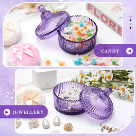 Tioncy powder puff set displayed on a vanity table