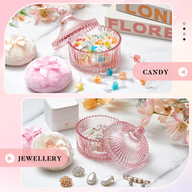 Tioncy powder puff set displayed on vanity