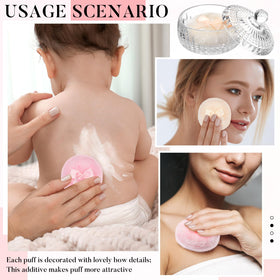 Tioncy powder puff set in elegant packaging
