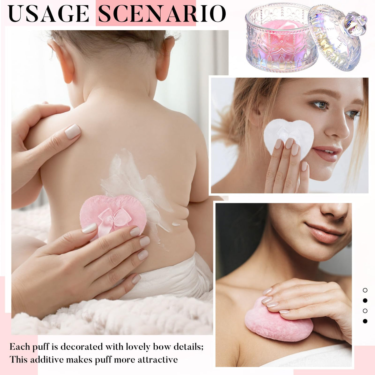Tioncy powder puff set in stylish packaging