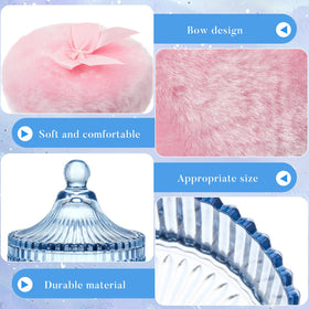 Tioncy powder puff with bow detail close-up