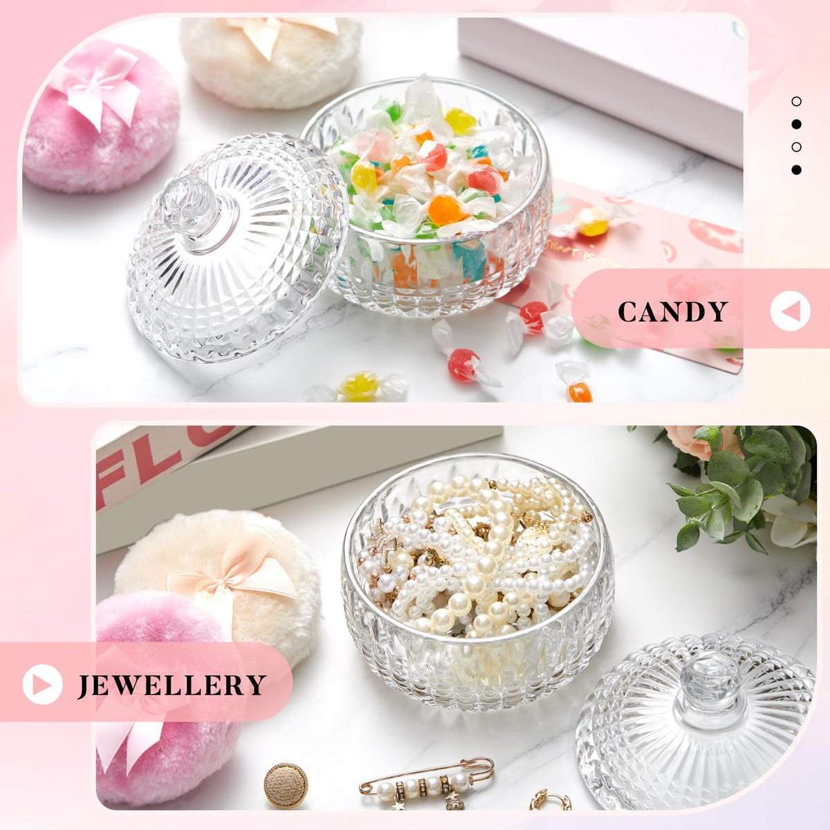 Tioncy powder puff with cute bow detail