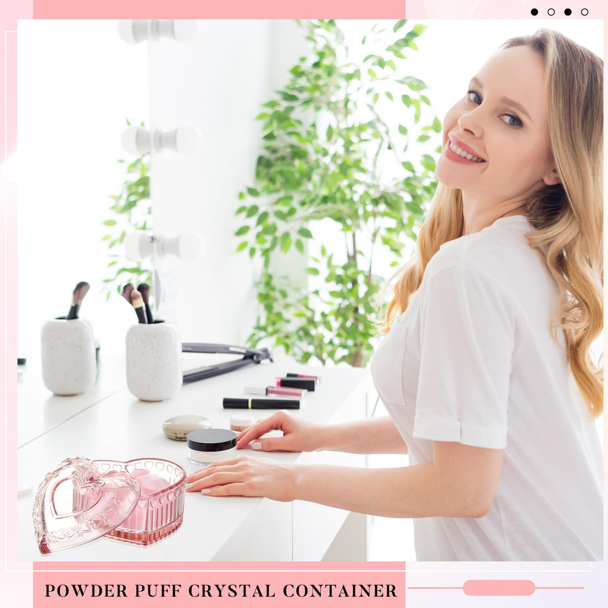 Tioncy powder puffs in use for applying makeup