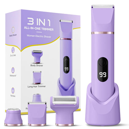 tiovara Bikini Trimmer front view with interchangeable heads