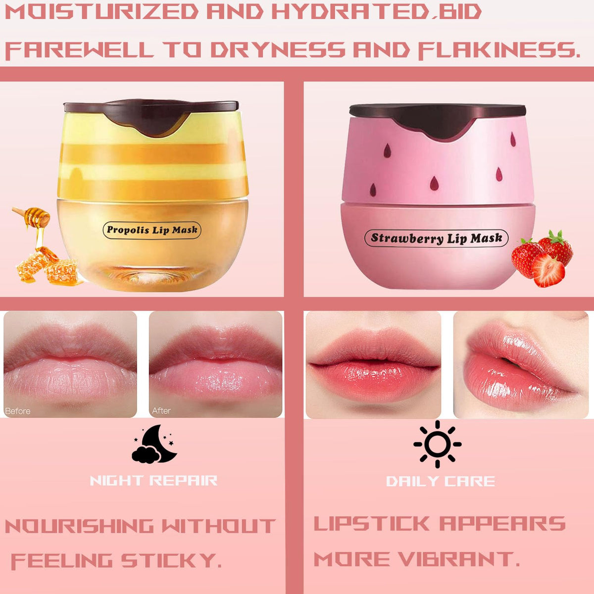 TIRDET Bee Lip Balm Honey Pot packaging and applicator