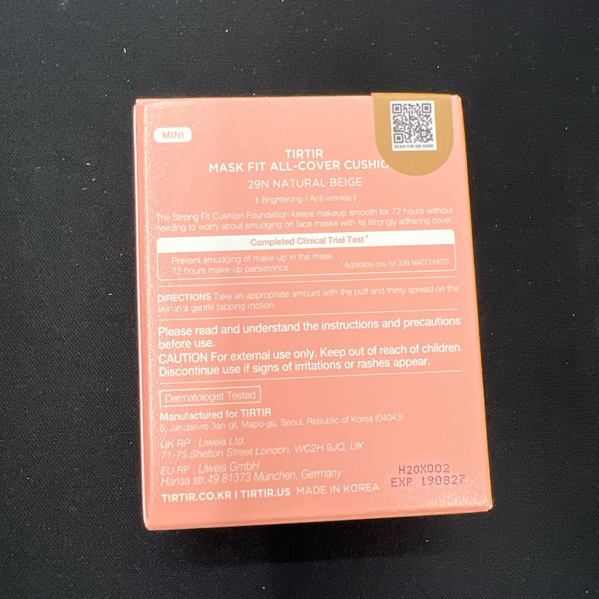TIRTIR All Cover Pink Cushion Foundation lifestyle application