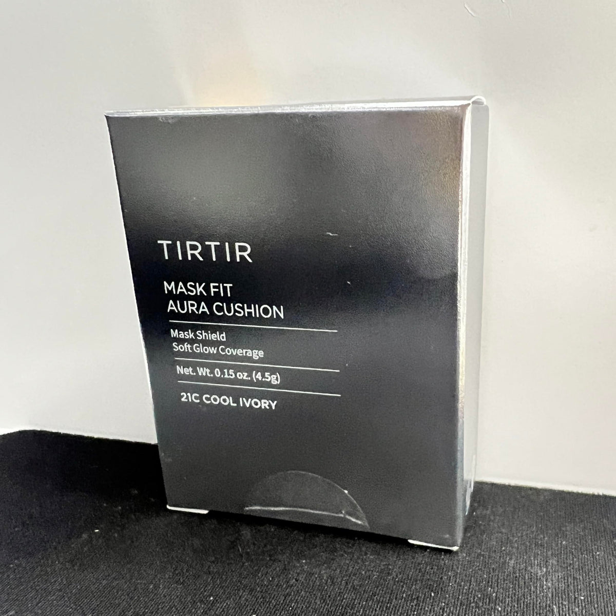 TIRTIR Aura Glow Cushion Foundation #21C Cool Ivory swatch on skin