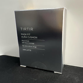 TIRTIR Aura Glow Cushion Foundation #24N Latte with makeup brushes