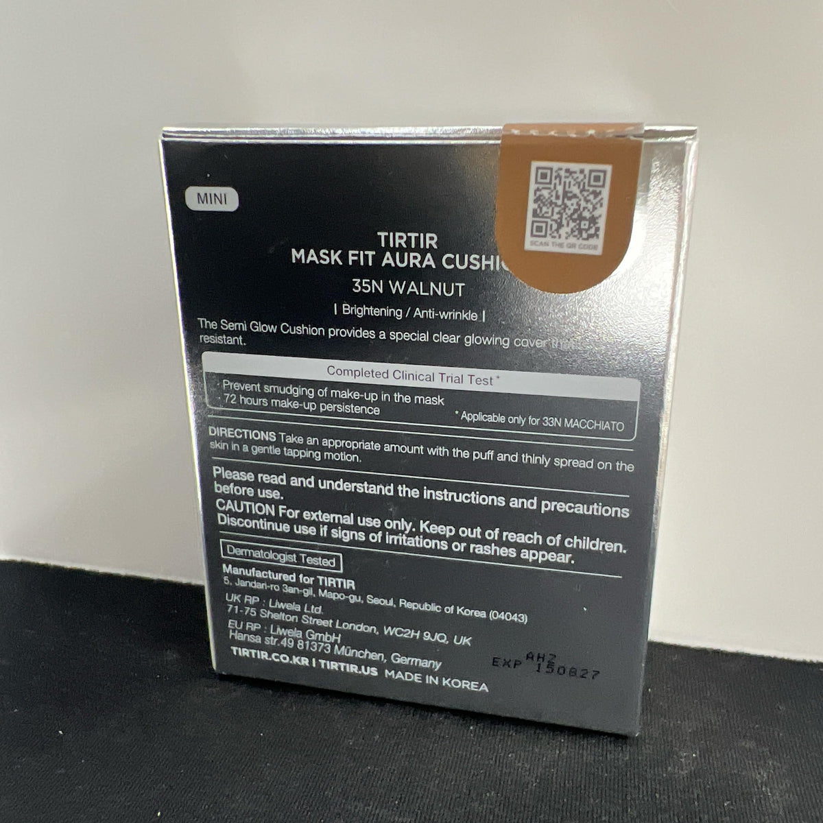 TIRTIR Aura Glow Cushion Foundation 35N Walnut swatch